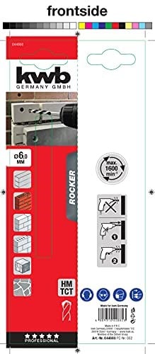 Kwb Rocker Beton Matkap Uç 6 mm - Bedenler: 3 mm, 4 mm, 5 mm, 6 mm, 10 mm