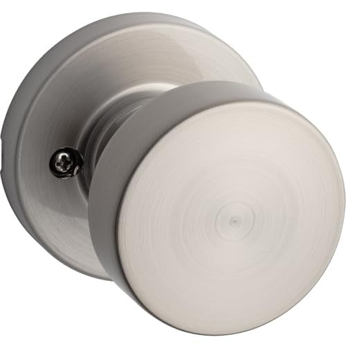 Kwikset 97880-936 Pismo Kapı Topuzu, Yuvarlak, Saten Nikel