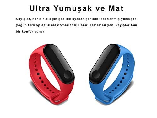 Kyver Mi Band 3 - Mi Band 4 Akıllı Bileklik Uyumlu Kyver Kordon Kayış
