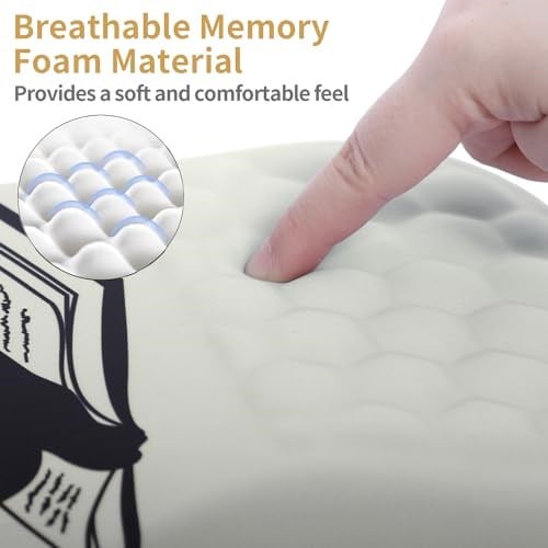 L-SPOUTTO Bilek Dayanaklı Mouse Pad, Ergonomik Mouse Pad Bilek Desteği, Dizüstü Bilgisayar için Rahat Bilgisayar Jeli Fare Altlığı, Masa Ofisi için Kaymaz PU Tabanlı Ağrı kesici Mousepad (12x8 inç,