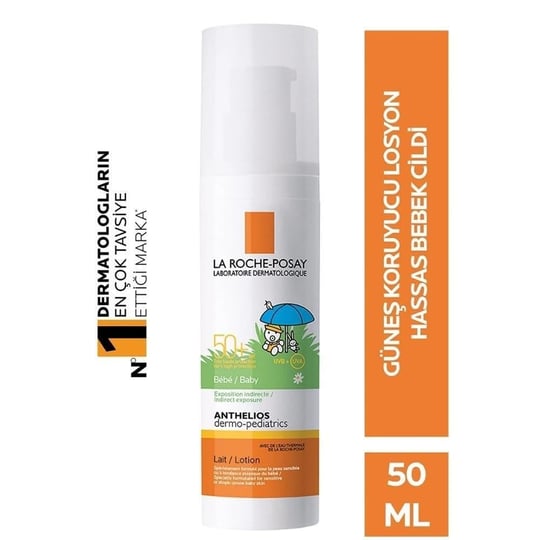 La Roche-Posay Anthelios Dermo Pediatrics Spf 50+ Bebekler İçin Güneş Koruyucu Losyon 50 Ml- Çocuklar İçin
