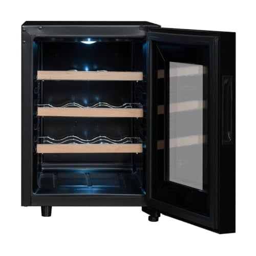 LA SOMMELIERE 12 Şişe Kapasiteli Şarap Dolabı LS12S, Siyah - Seçenekler: 12li, 34.5 cm x 67 cm x 49 cm, 38li, 36lı