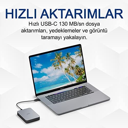 LaCie Mobile Drive Moon 1TB, Harici Taşınabilir HDD, Silver, PC Mac iPad & iPhone, Data Rescue Service (STLP1000400) - Seçenekler: 1TB, 5TB