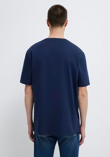 Lacivert Basic Tişört Loose Fit/Bol Rahat Kesim 066249-70497