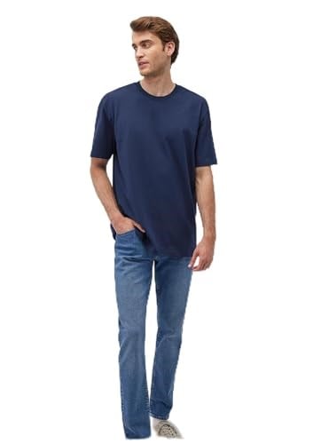 Lacivert Basic Tişört Loose Fit/Bol Rahat Kesim 066249-70497