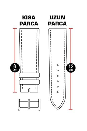 Lacivert Hakiki Deri Saat Kordonu Kayış 18-20-22-24-26mm - Bedenler: 18mm, 20mm, 22mm, 24mm