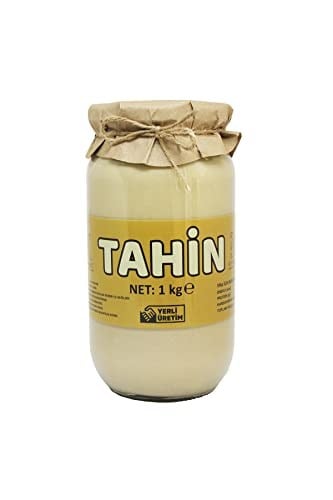Laçoko 1 Kg Cam Kavanoz Tahin -%100 Doğal - Şekersiz- Katkısız - Veganlara Uygun - İnce Öğütülmüş Susam - Geleneksel Lezzet - Kahvaltı İçin İdeal - Pekmezle Karıştırılabilir - Demir Kaynağı