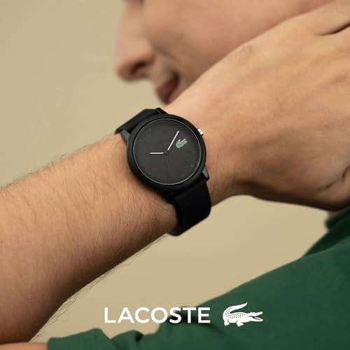 Lacoste Erkek analog kuvars saat silikon bileklik