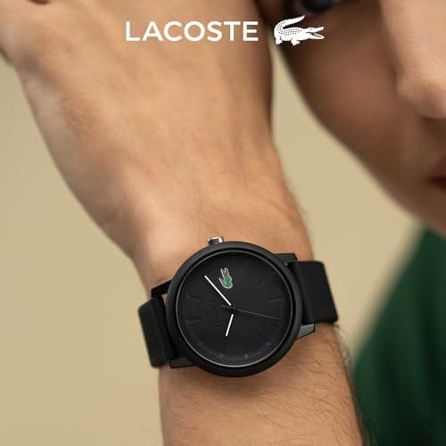 Lacoste Erkek analog kuvars saat silikon bileklik