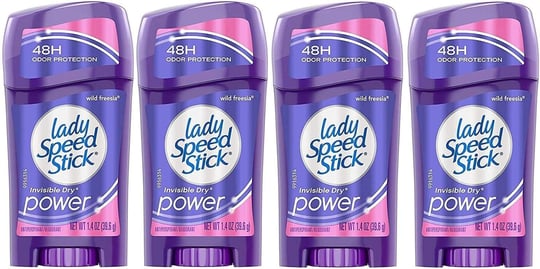 Lady Speed Stick Antiperspirant Deodorant Görünmez Kuru Yabani Frezya 1.5 oz (4lü Paket)