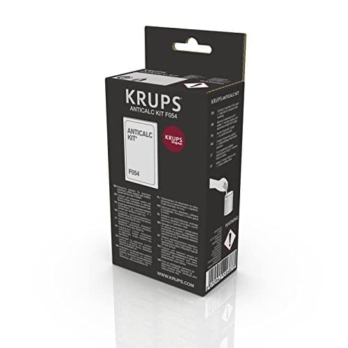 Lagostina Krups Orijinal kireç çözücü F054 – Kahve makineleri ve tam otomatik kahve makineleri için kireç çözücü, optimum bakım için evrensel kireç çözücü, 2 uygulama için 2 kireç çözücü torbası