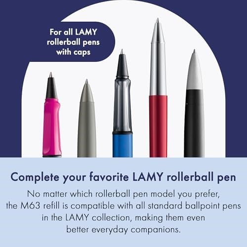 Lamy M63 Roller Kalem Yedeği Mavi 2li Set