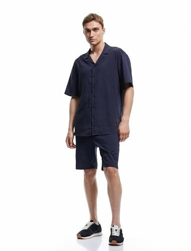 Lapel Neck Buttoned Short Sleeve Shirt