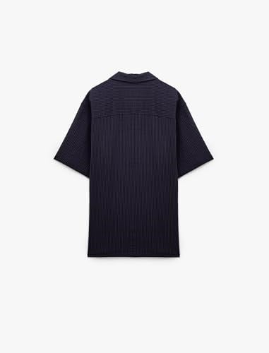 Lapel Neck Buttoned Short Sleeve Shirt