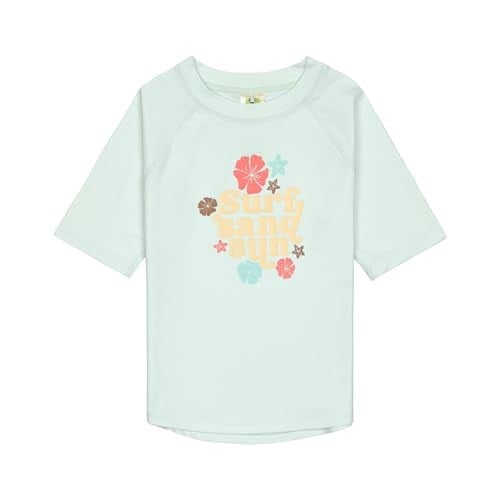 LASSIG Flowers UV Korumalı Kısa Kollu Mayo Tişört Sea Foam;Mavi1.5-2 Yaş