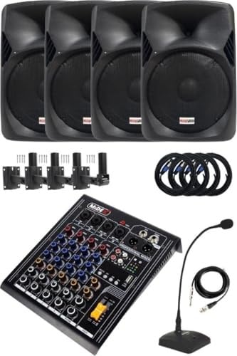 Lastvoice Hall Paket-4 Ses Sistemi Mixer Hoparlör Paketi (Kapalı Alan toplantıları İçin)