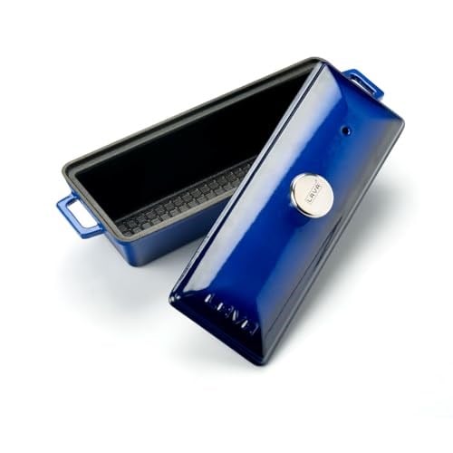 Lava Döküm Ekmek Kabı/Terrine, 11x29 cm, Mavi