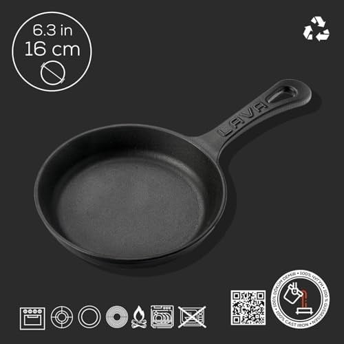 Lava Döküm Mini Yuvarlak Saplı Çap 16 Tava