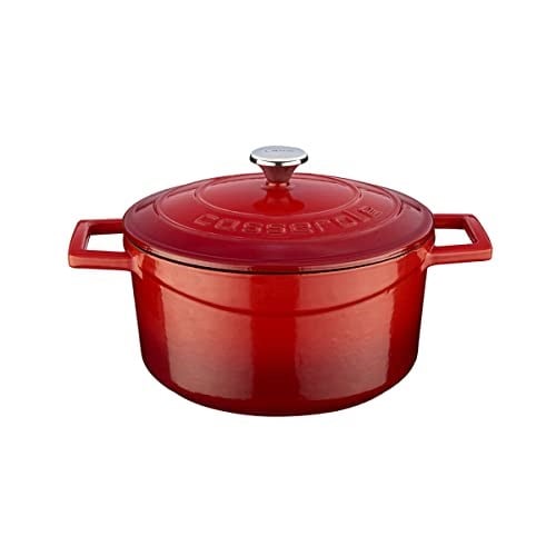 Lava Metal Döküm Yuvarlak Tencere, 22 Cm, Kırmızı - Bedenler: 20 Cm, 22 cm