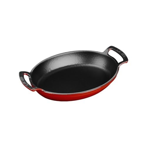 Lava Metal Oval Kuplu Döküm Tava 23x17, Kırmızı - Seçenekler: 23x17, 27x20