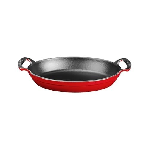 Lava Metal Oval Kuplu Döküm Tava 23x17, Kırmızı - Seçenekler: 23x17, 27x20