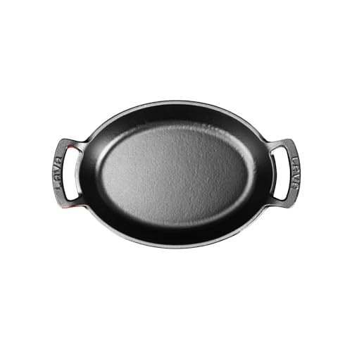 Lava Metal Oval Kuplu Döküm Tava 23x17, Kırmızı - Seçenekler: 23x17, 27x20