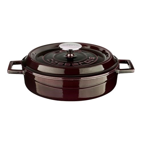 Lava Metal Premium Serisi - Döküm Çok Amaçlı Tencere, Yuvarlak, 24 cm, Majolik Mor