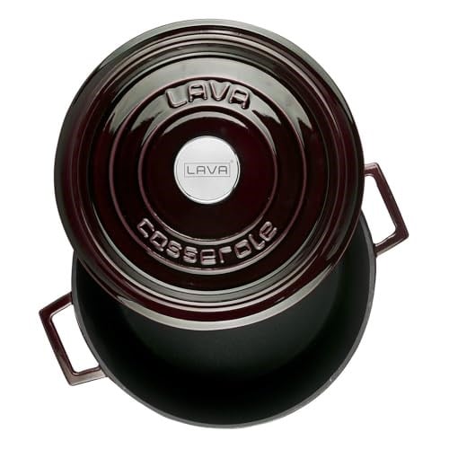 Lava Metal Premium Serisi - Döküm Çok Amaçlı Tencere, Yuvarlak, 28 cm, Majolik Mor