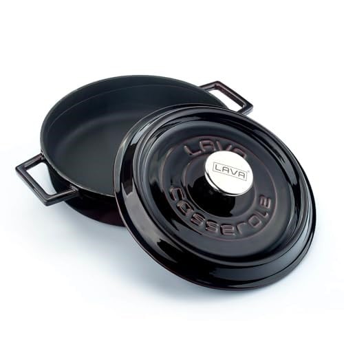 Lava Metal Premium Serisi - Döküm Çok Amaçlı Tencere, Yuvarlak, 24 cm, Majolik Mor