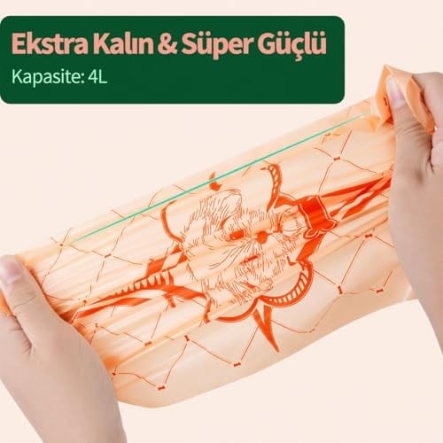 Lavantalı Köpek Dışkı Poşeti – 300 Adet / 20 Rulo, Ekstra Kalın & Dayanıklı, Sızdırmaz, Çevre Dostu (Turuncu)