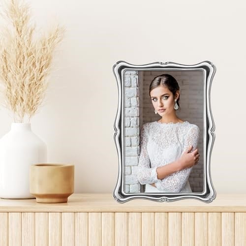 Lawrence Frames 710246 710246 Gümüş Metal Romantik 4x6 Resim Çerçevesi - Seçenekler: 4x4, 4x6, 5x7, 8x10