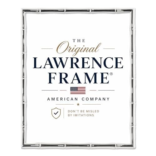 Lawrence Frames Bambu Tasarım Metal Çerçeve, 8x10, Mat 5x7, Gümüş
