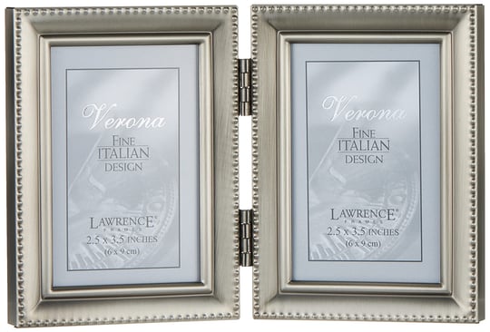 Lawrence Frames Kalay resim çerçevesi, menteşeli, 2 x 3 cm, antik görünüm, inci kenarlı - Seçenekler: 2.5x3.5 Double, 3.5x5, 4x5, 4x6, 4x6 Triple, 5x5...