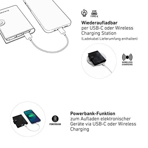 Ledlenser Lite Wallet Plus, Caramel, Powerbankli ve Fenerli Cüzdan