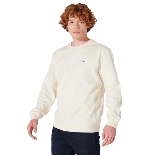 Lee Bisiklet Yaka Erkek Sweatshirt Beyaz XL