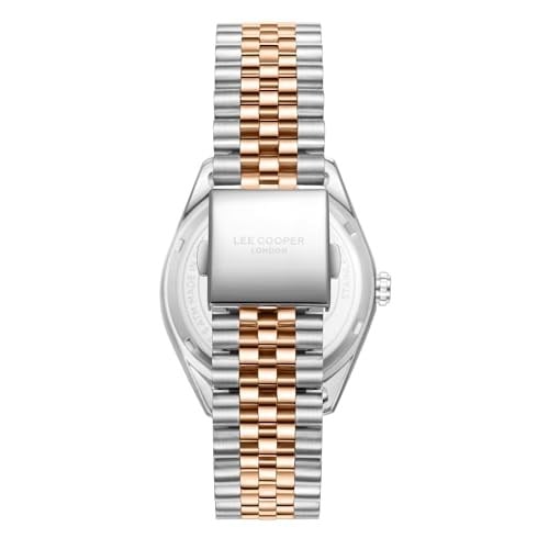 LEE COOPER, GÜMÜŞ KASA, ALTIN GÜMÜŞ KORDON, MULTİFONKSİYON, QUARTZ, 41MM, 3ATM, ERKEK KOL SAATİ, LC07215