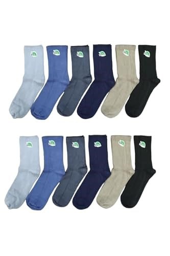 Leement socks Çocuk 12 Çift Bambu Soket Çorap Okul Çorabı Dikişsiz Burun Kaliteli Orta Kalın Asorti -1