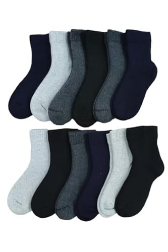 Leement socks Çocuk 12 Çift Kalın Havlu Termal Çorap Burun Dikişsiz Premium Seri Asorti -2
