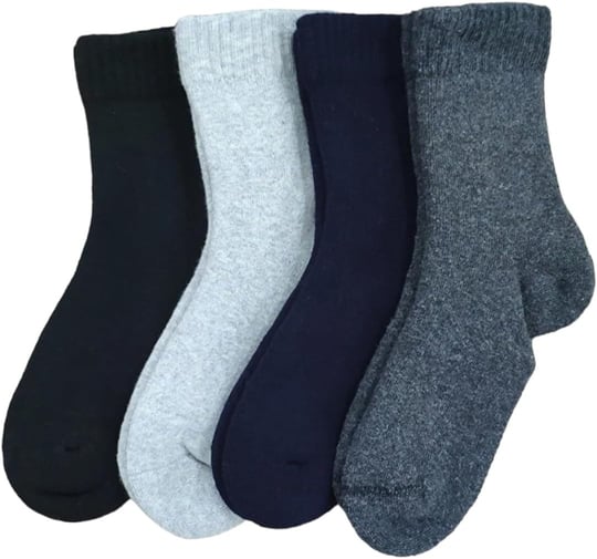 Leement socks Çocuk 4 Çift Kalın Havlu Termal Çorap Burun Dikişsiz Premium Seri Asorti -1