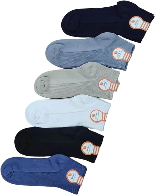 Leement socks Çocuk 6 Çift Modal Yumuşak Dokulu Yazlık Kısa Patik Çorap asortı -1