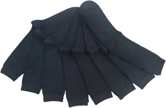 Leement socks Çocuk Okul Çorabı Düz Soket Beyaz Renk 8 Çift Pamuklu Beyaz -1
