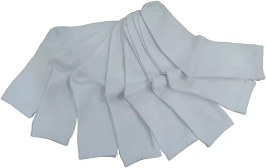 Leement socks Çocuk Okul Çorabı Düz Soket Beyaz Renk 8 Çift Pamuklu Beyaz -1
