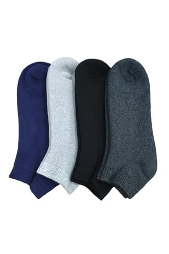 Leement socks Dikişsiz Kışlık Kalın Havlu Patik Çorap 4 Çift Pamuklu Asorti 37-43 37-43