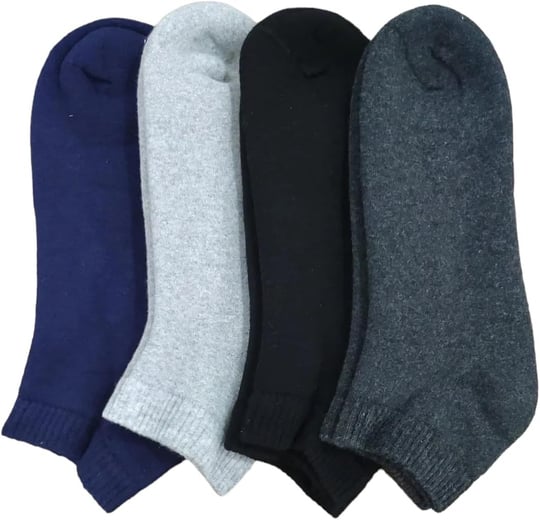 Leement socks Dikişsiz Kışlık Kalın Havlu Patik Çorap 4 Çift Pamuklu Asorti 37-43 37-43