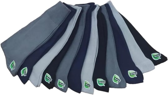 Leement socks Erkek 12 Çift Ince Yazlık Bambu Klasik Çorap beyaz -1