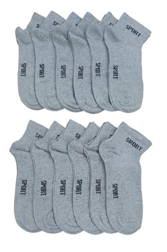 Leement socks Erkek 12 Çift Yarım Konç Spor Çorap Ekonomik siyah -1