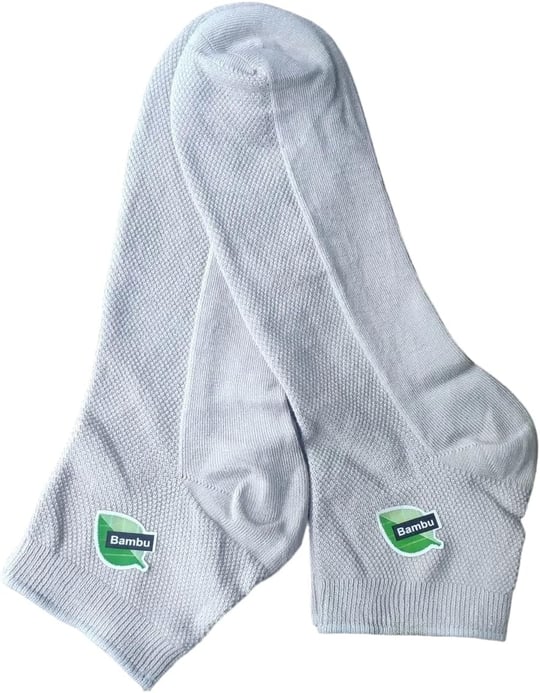 Leement socks Erkek 2 Çift Ince Yazlık Bambu Kısa Konç Çorap Hava Alan Örgülü mavi -1
