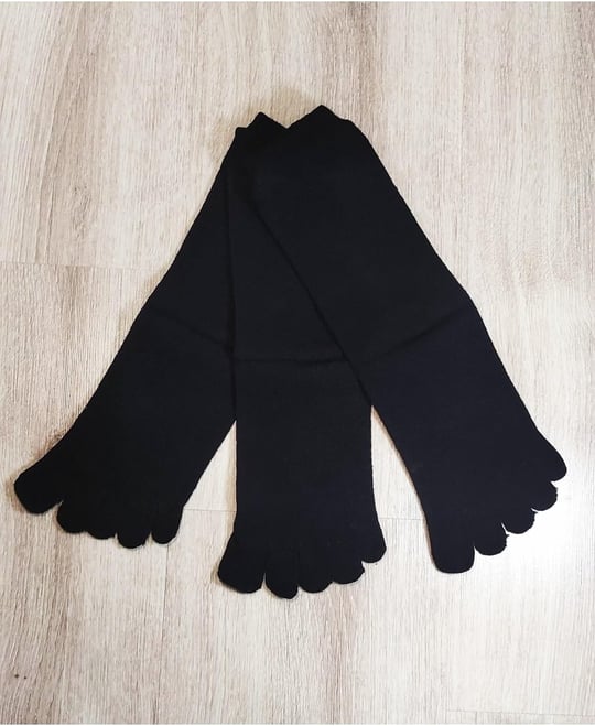Leement socks Erkek 3 Çift Pamuklu Parmaklı Çorap siyah 40-44 40-44