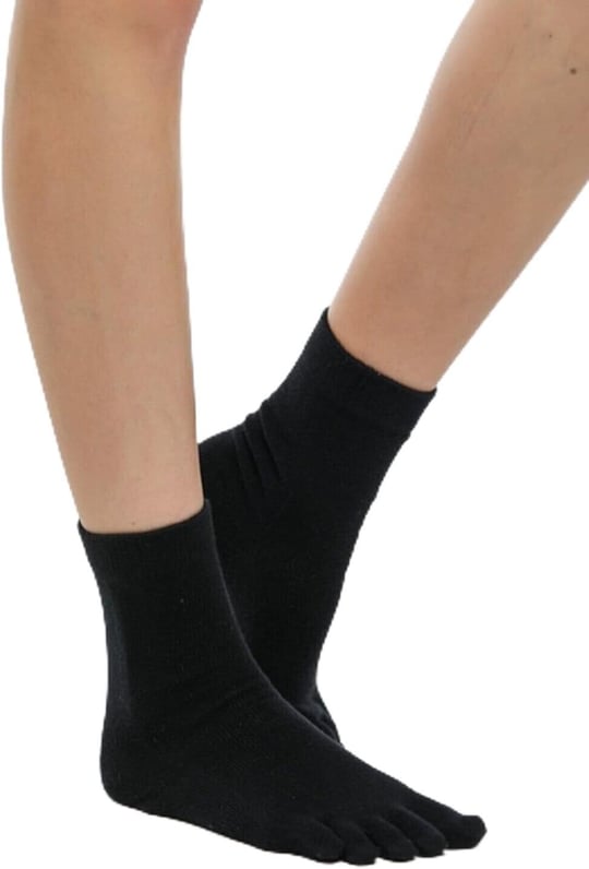 Leement socks Erkek 3 Çift Pamuklu Parmaklı Çorap siyah 40-44 40-44