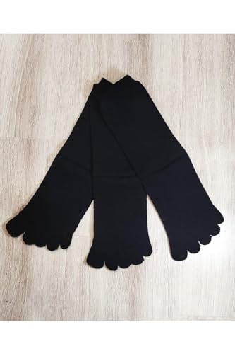 Leement socks Erkek 3 Çift Pamuklu Parmaklı Çorap siyah 40-44 40-44